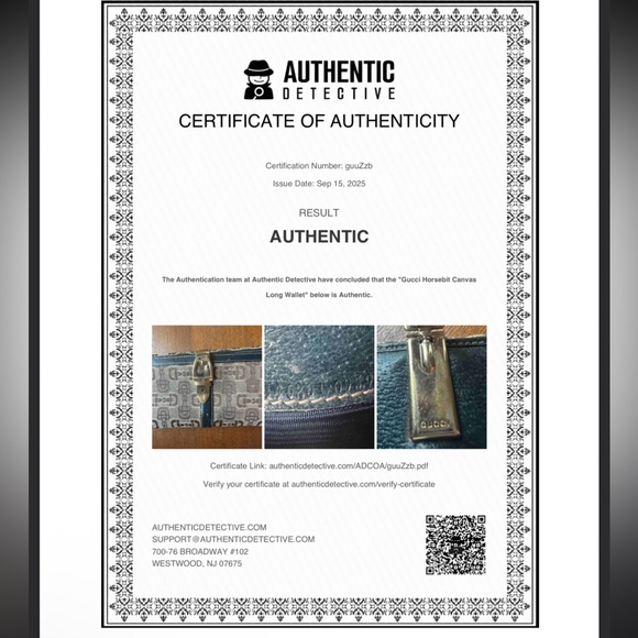 Gucci Vintage Horse-bit Brown Canvas w/ Blue Leather Long Wallet W/ COA & Dustie - Picture 16 of 16